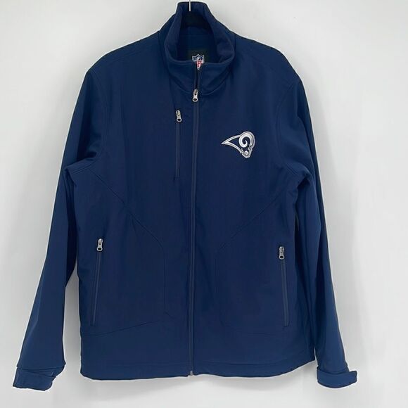 Los Angeles Rams Hands High Strong Side Soft Shell Jacket - Navy - Picture 1 of 8
